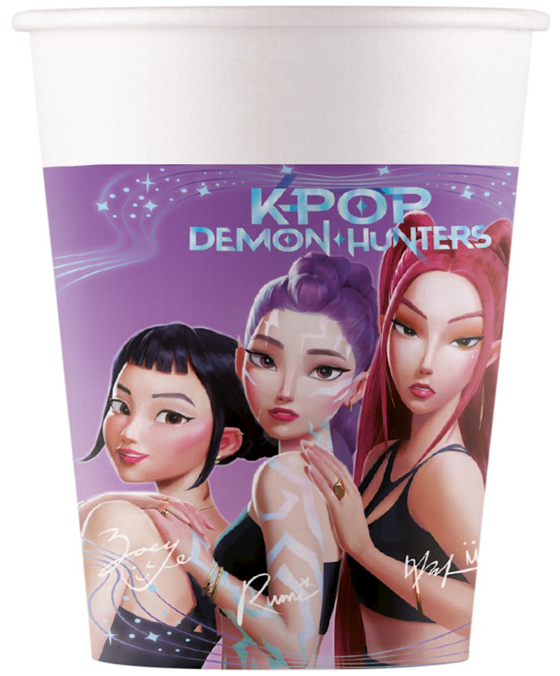 Partybecher 200 ml K-Pop Demon Hunters 8 Stk.