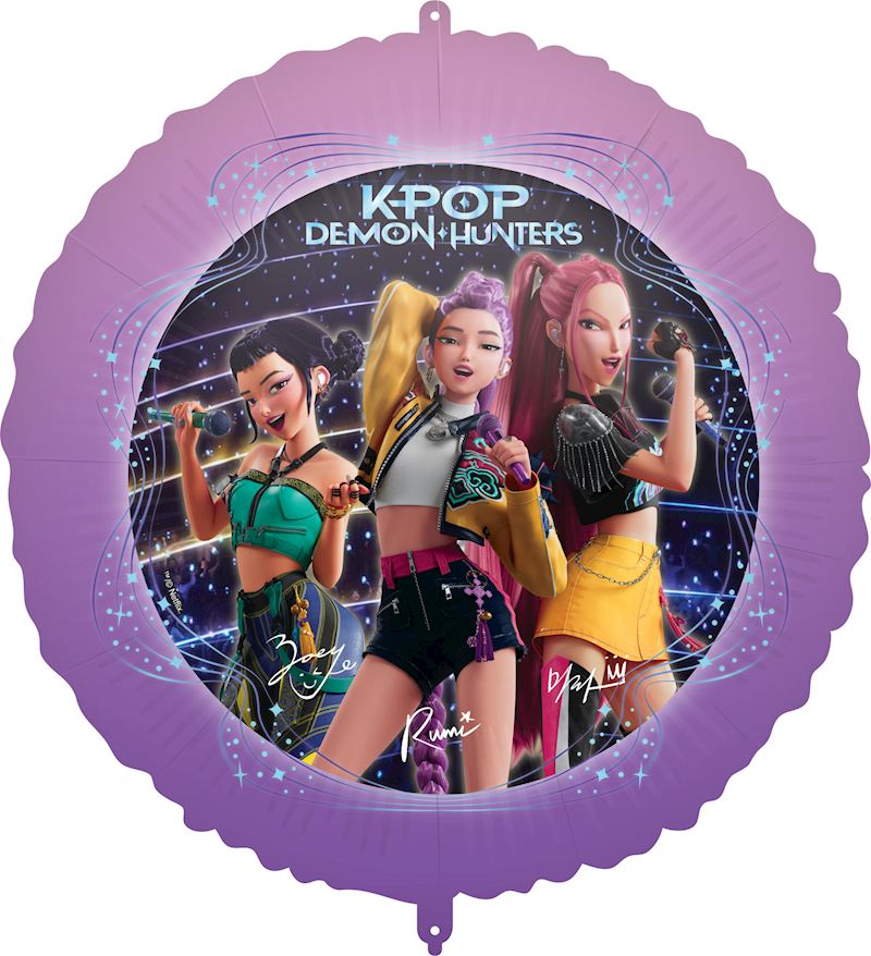 Ballon en alum. K-Pop Demon Hunters ronde, 46 cm