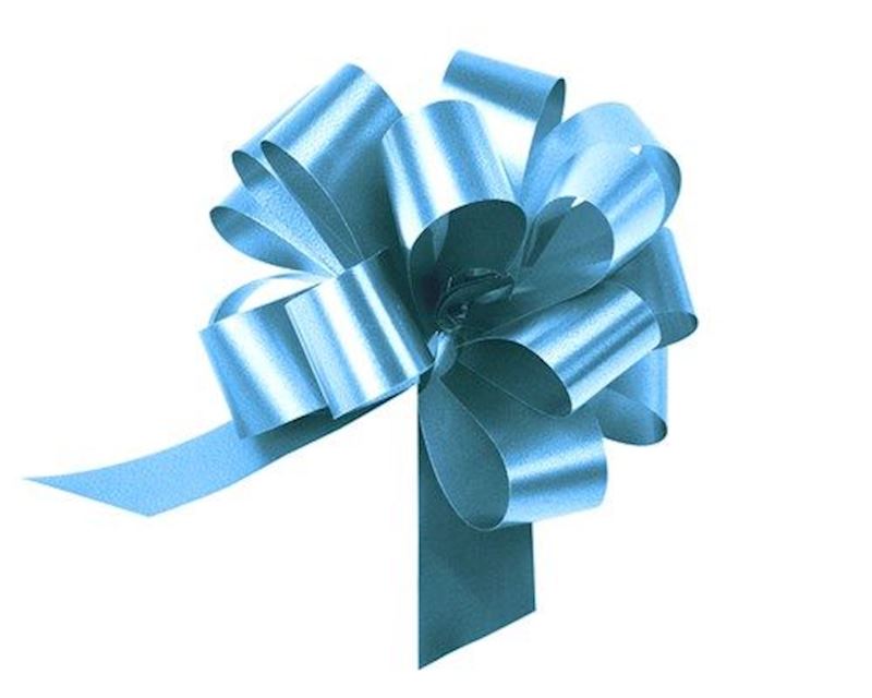 Polyband Geschenk Schlaufe hellblau, 15 cm