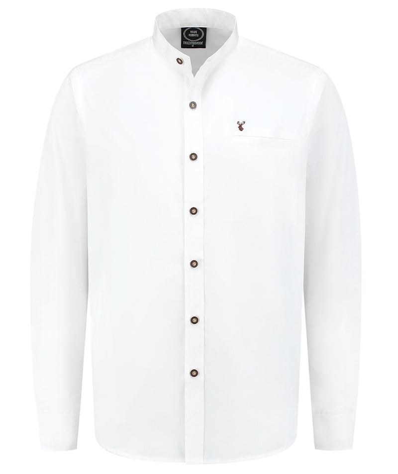 Chemise traditionnelle blanche avec col montant, taille XXL