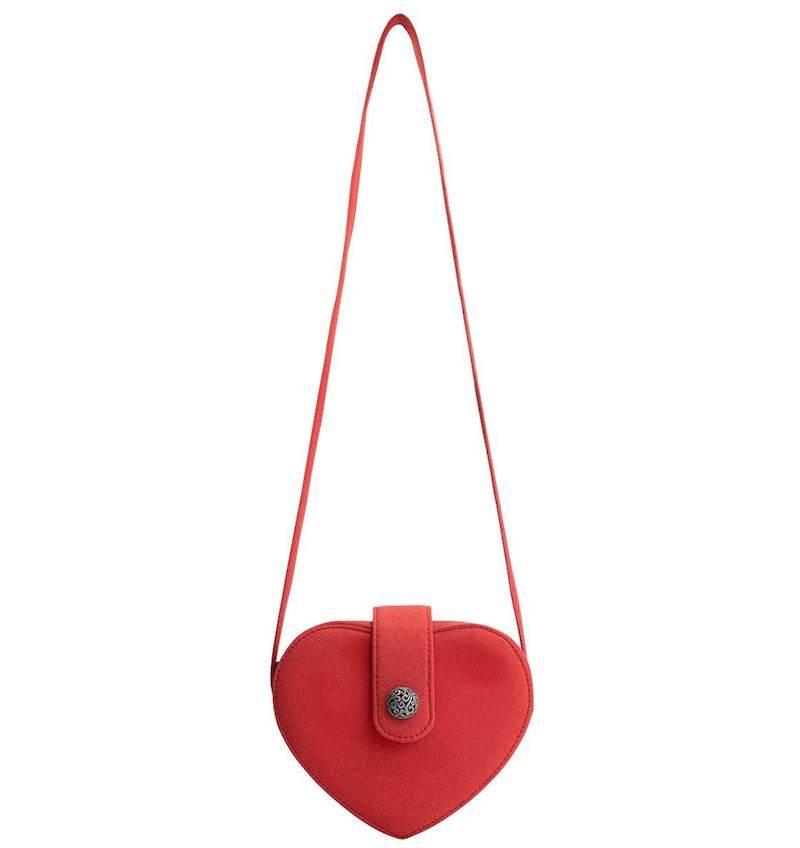 Dirndltasche herzförmig rot 