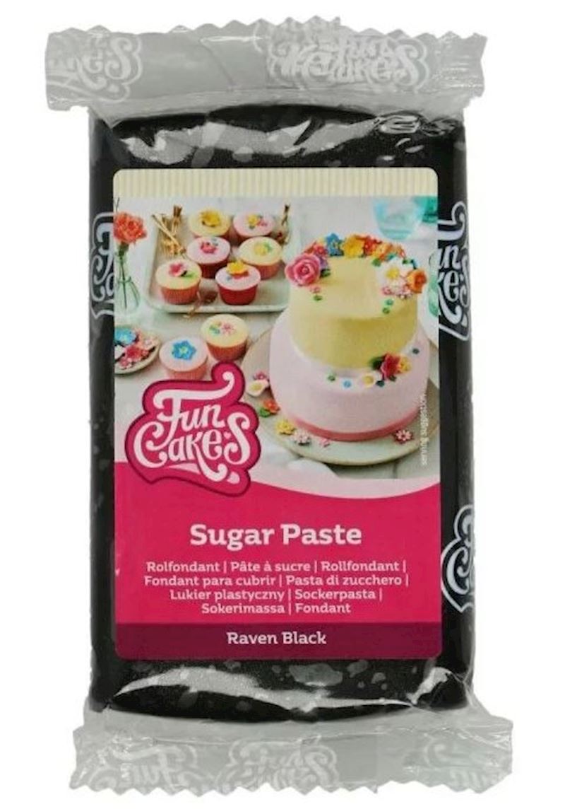 FunCakes Pâte à sucre fondant noir 250 g