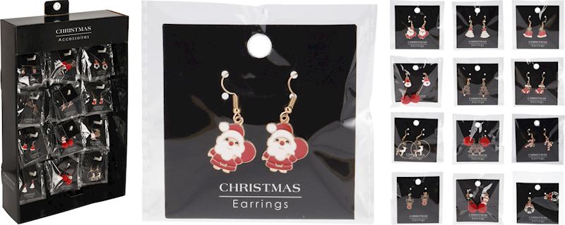 Weihnacht Ohrring 12 sort. mit LED