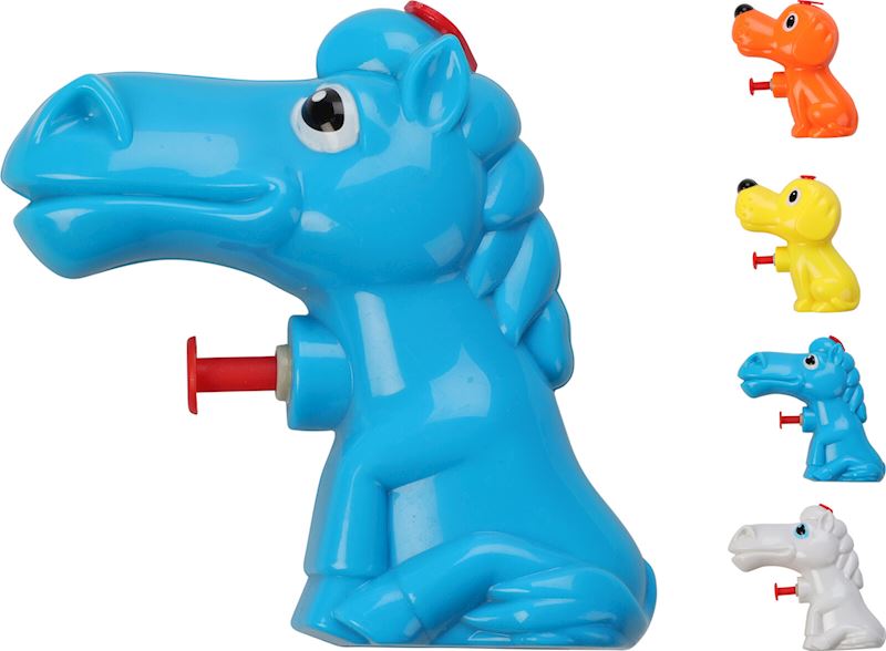 Wasserpistole Pferd & Hund sort. 10 cm im Display