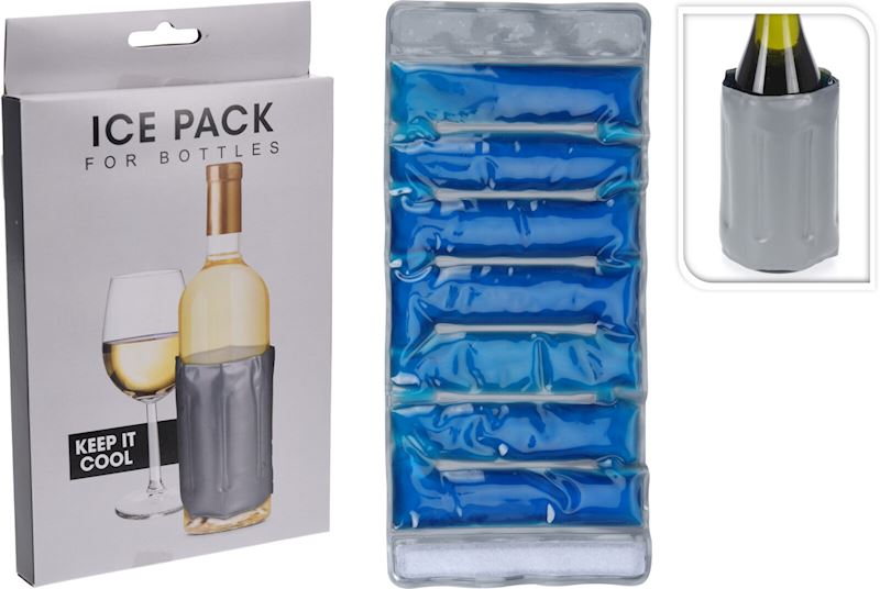 Flaschenkühler silber 33x15 cm