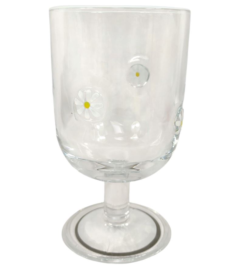 Weinglas mit Blumen 345 ml 