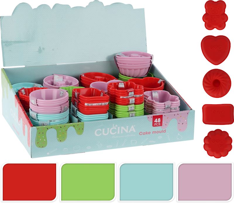 Kuchenformen Mini 3er Set 6 sort. Silikon