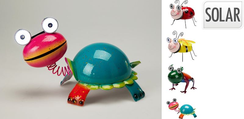 Garten Solar Tiere Metall 20 cm 4 sort.