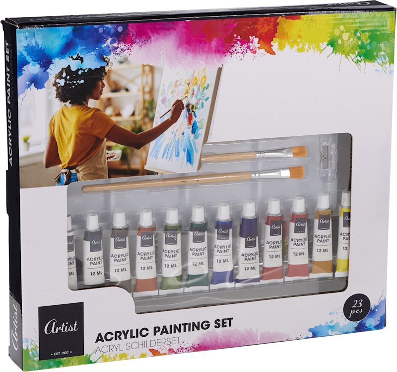 Acrylfarben Set 23 tlg 