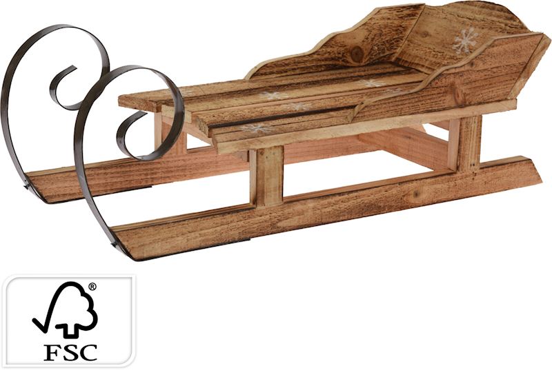 Deko Holzschlitten 47cm 