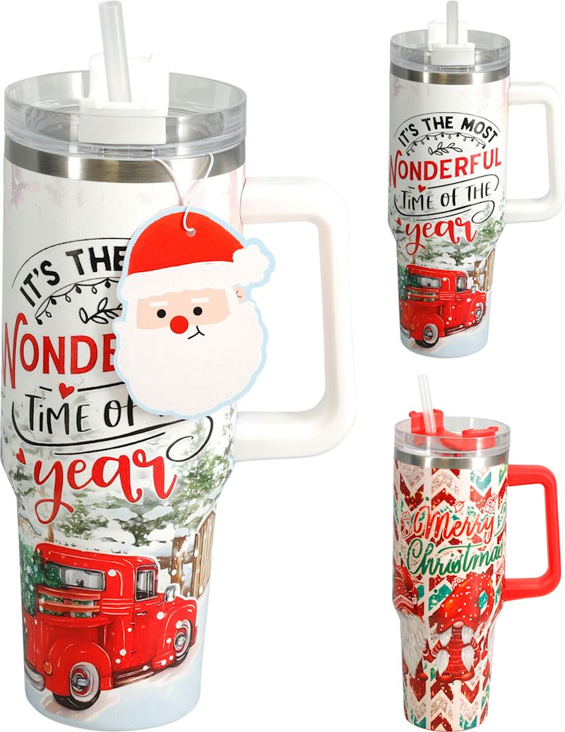 Trinkbecher Mug/ Becher 1200 ml Weihnachten 2 sort.