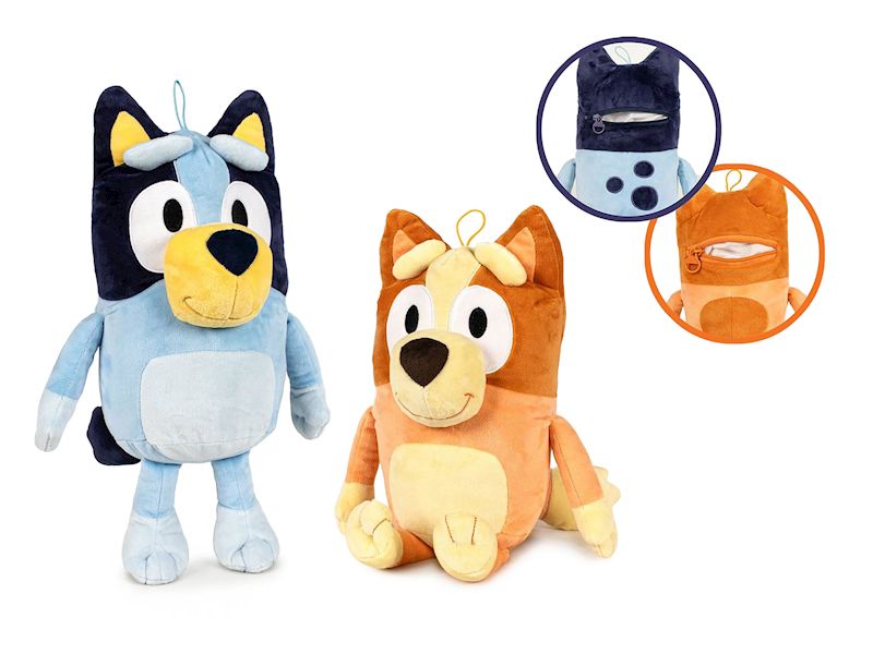 Plüsch Bluey und Bingo Hund 2-fach, 26-35 cm