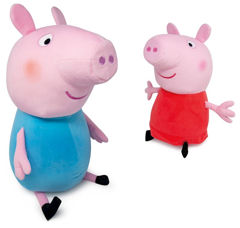 Plüsch Peppa Pig & George 48/60 cm