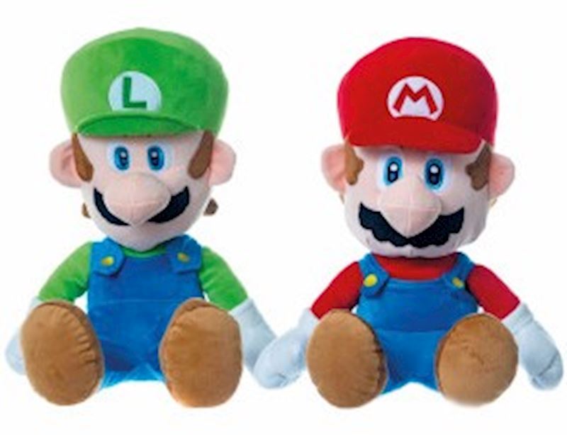 Plüsch Nintendo Mario/Luigi 60 cm 2 sort.