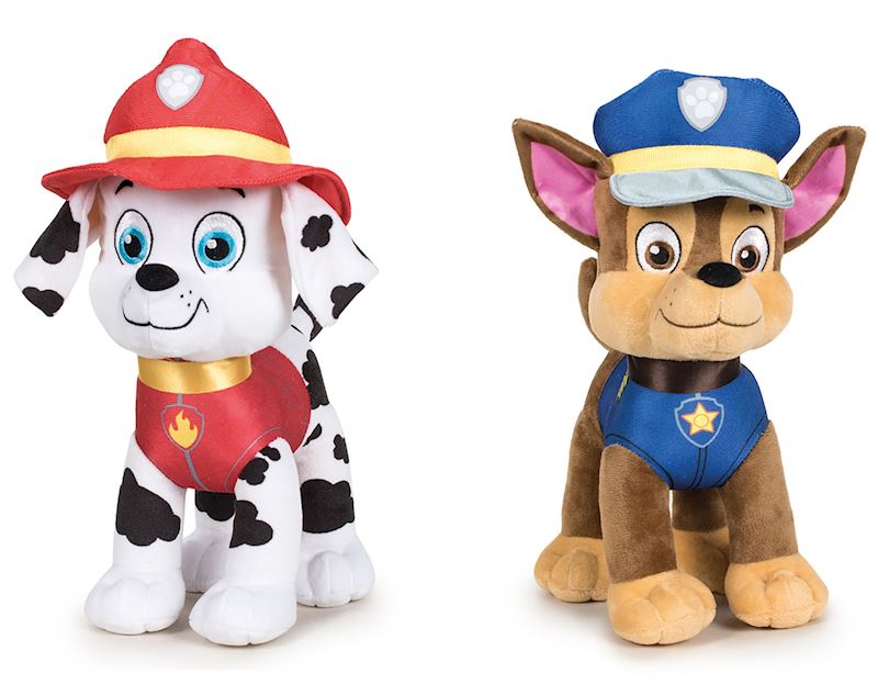 Plüsch Paw Patrol Chase und Marshall 27 cm 2xsort.