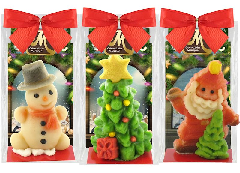 Marzipan Weihnachtssortiment 35 g 3 sort. Frohes Fest
