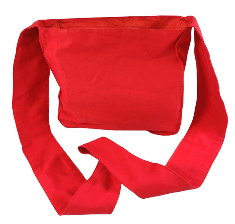 Wurfbeutel / Konfettitasche rot Stoff 30x27x9 cm