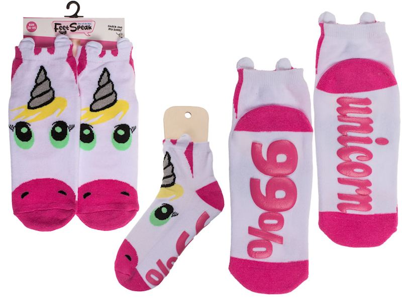 Einhorn Socken ABS-Sohle Einheitsgrösse 36-45