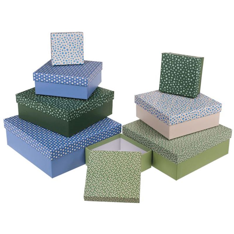 Geschenkbox 8-er Set 4xsort. rechteckig 22.5x22.5x8 cm
