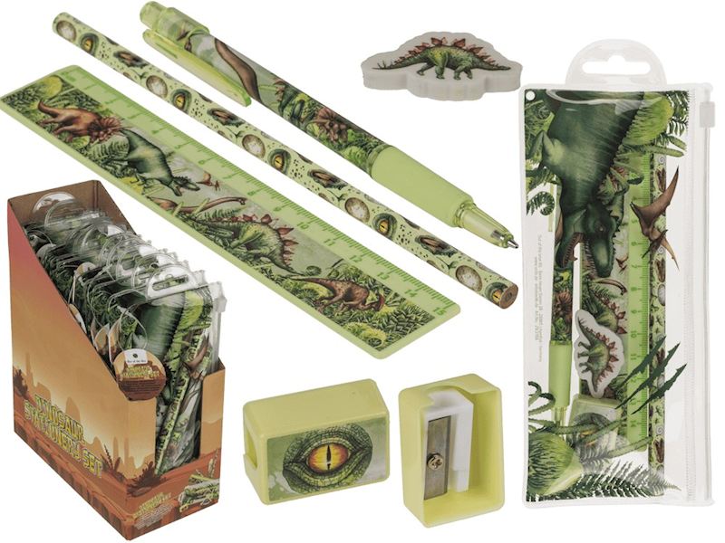 Set stylo à bille dinosaure 