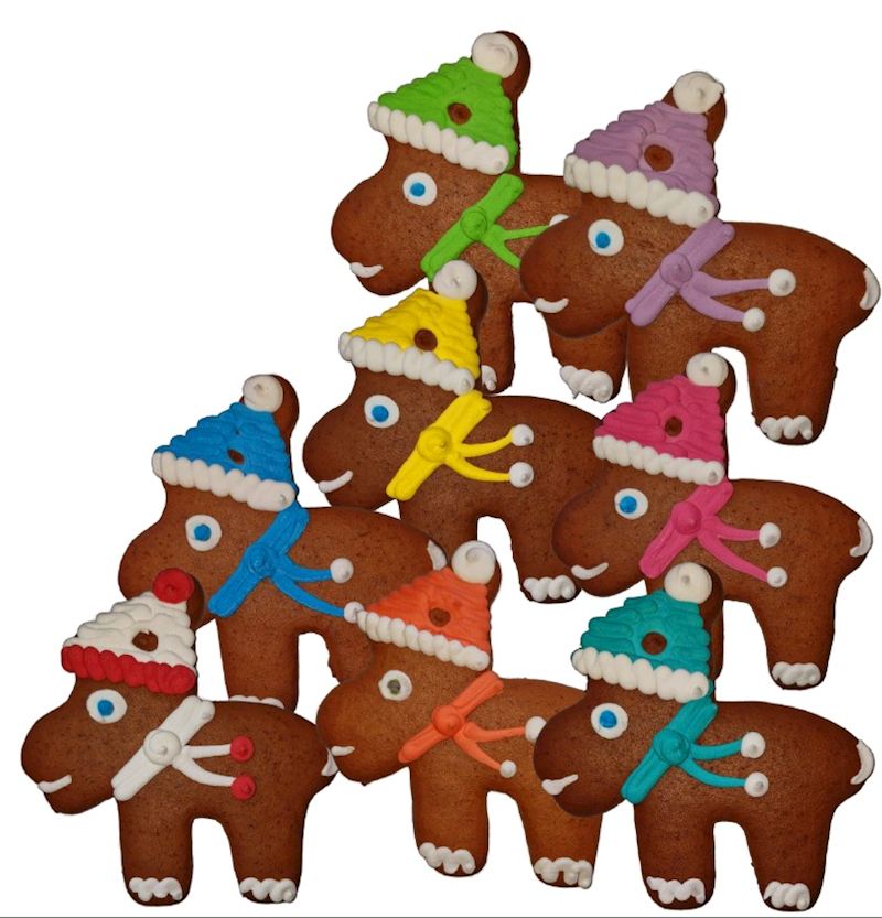 Lebkuchen Rentier 80 g Weihnacht 8 Motive Bunt