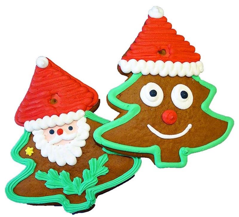 Lebkuchen Weihnachtsbaum 115 g Weihnacht 2 Motive Klaus und Gesicht