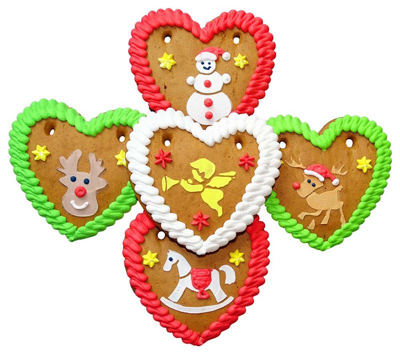 Lebkuchenherz 40 g diverse Weihnachtsmotive