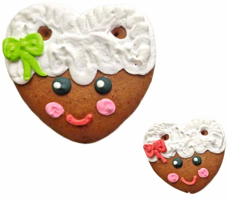 Lebkuchen Herz 40 g Weihnacht Gesichter