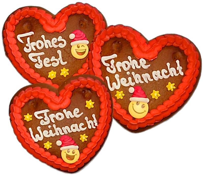 Lebkuchen Herz 95 g Weihnacht Frohes Fest