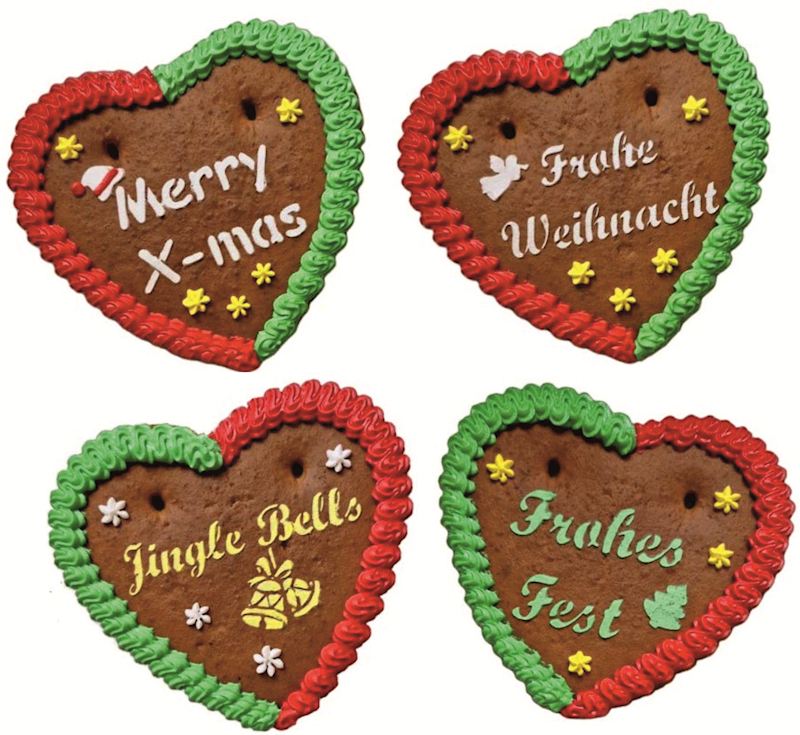 Lebkuchen Herz 125 g Weihnacht 4 Motive