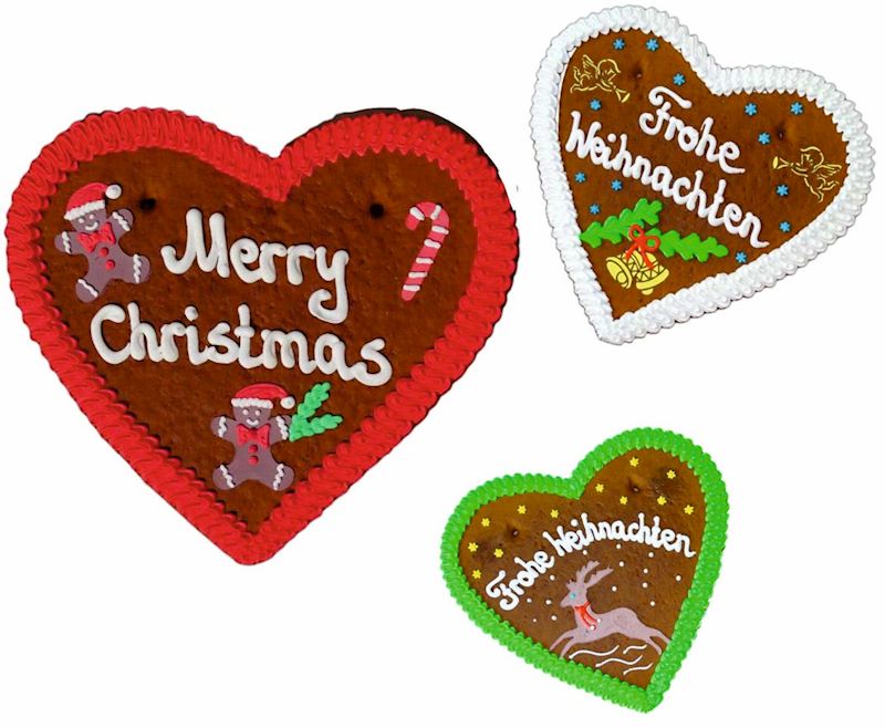 Lebkuchen Herz 550 g Weihnacht 3 Motive