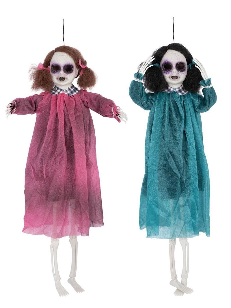 Hängedeko Puppe 50 cm mit Licht 2 Farben sort.