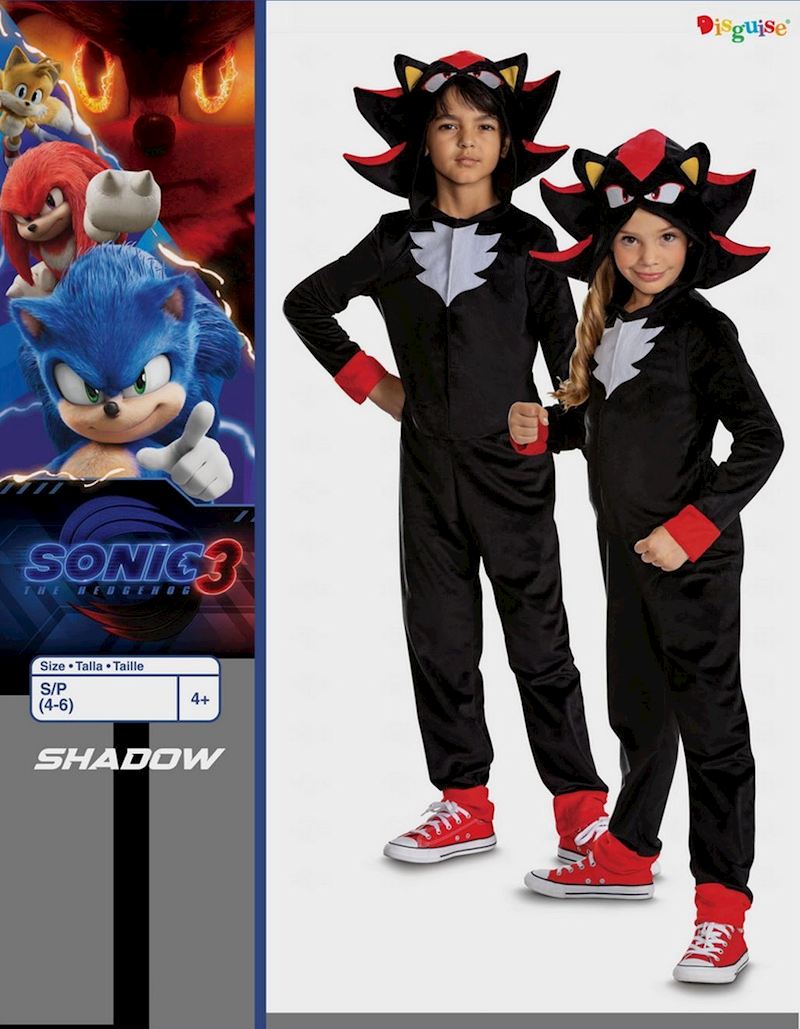 Kostüm Sonic Shadow Movie für Kinder 4 - 6 Jahre Overall