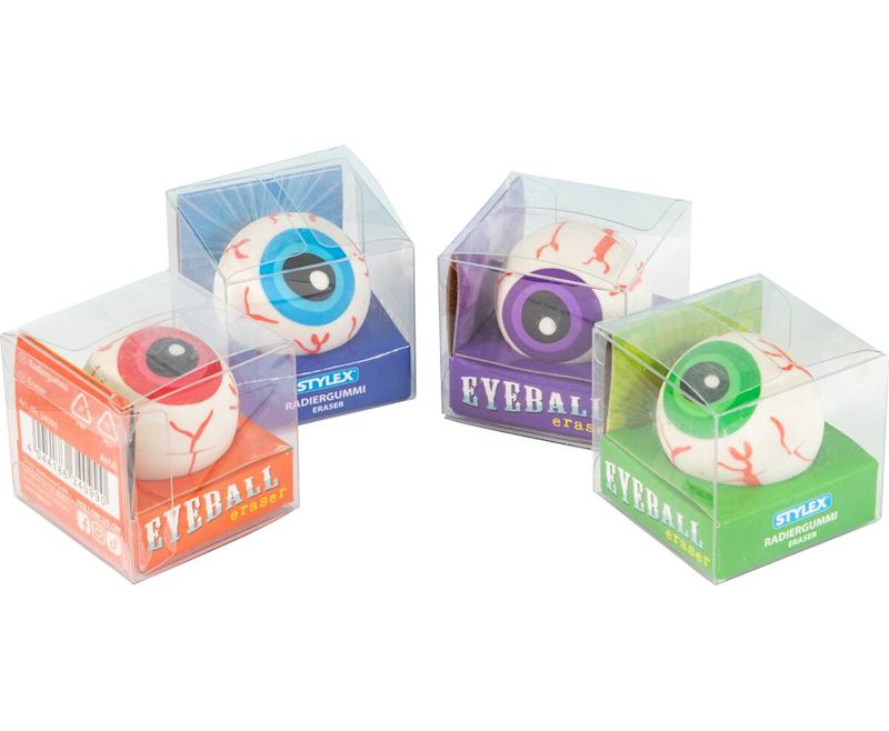 Gomme pour effacer oeil effrayant 4 ass