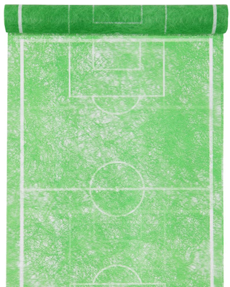 Tischläufer Fussball 0.3x5 m grün Vlies
