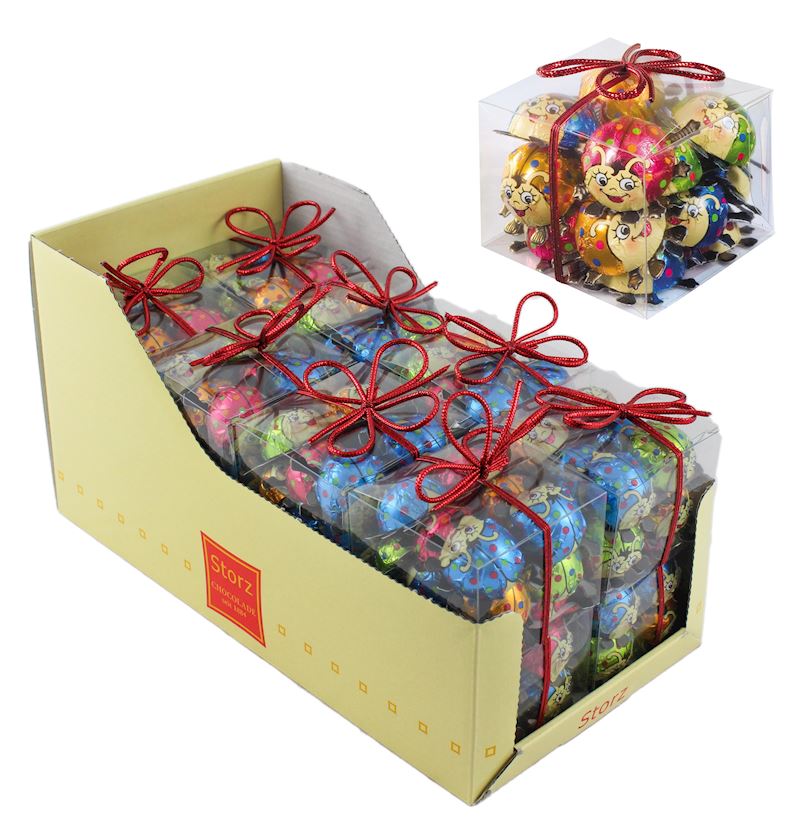 Schokoladen Glückskäfer 100 g in Geschenkpack div. Farben