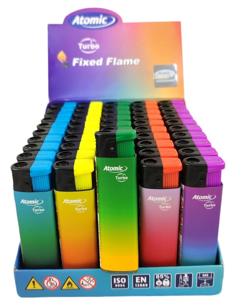 Atomic Elektronik Feuerzeug Powerflame Fixed 5 Farben