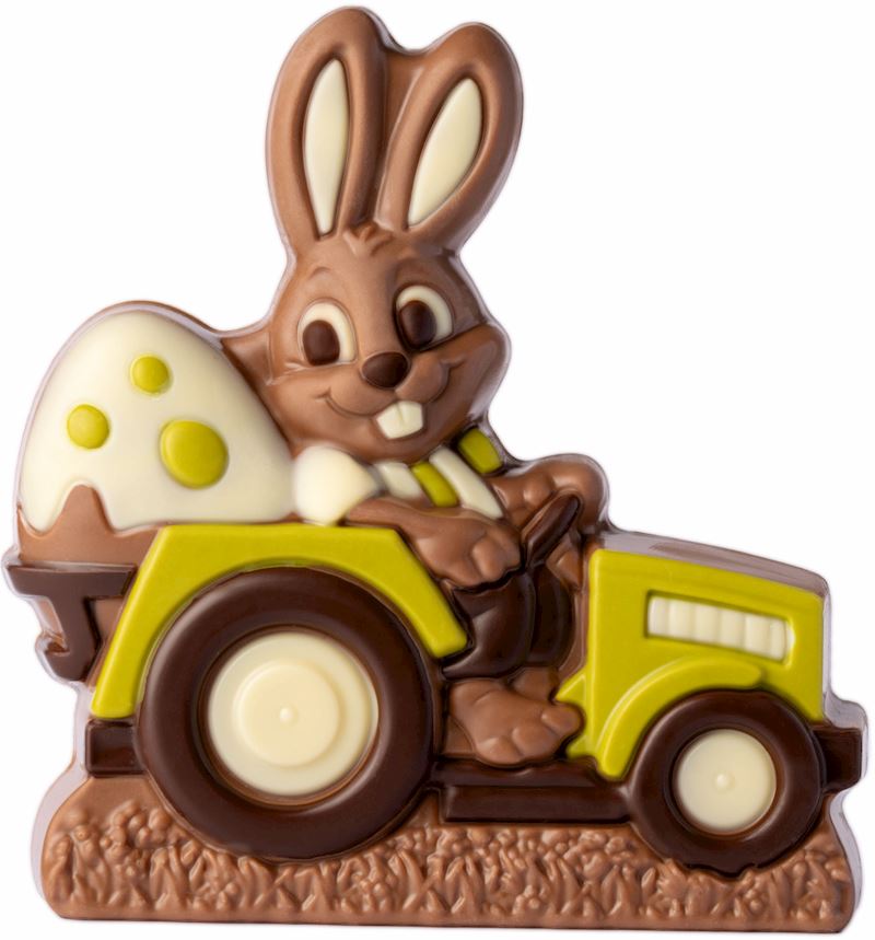 Schoko Hase auf Traktor 150 g 