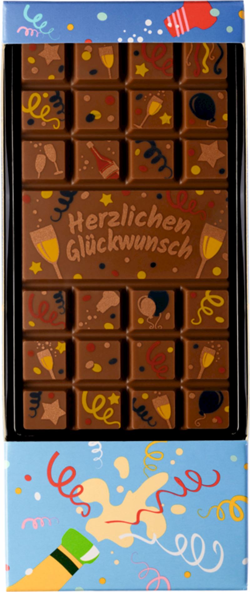 Schokolade Tafel 70 g Herzlichen Glückwunsch 19.5cm