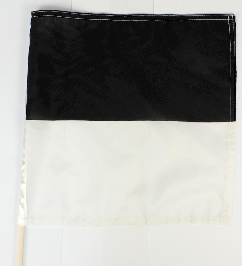 Stofffahne Kanton Freiburg 30x30cm am Holzstab