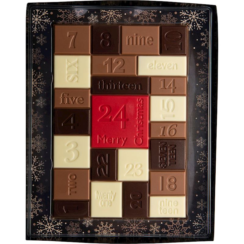 Schokoladen Tafel 250 g Adventskalender 25 cm