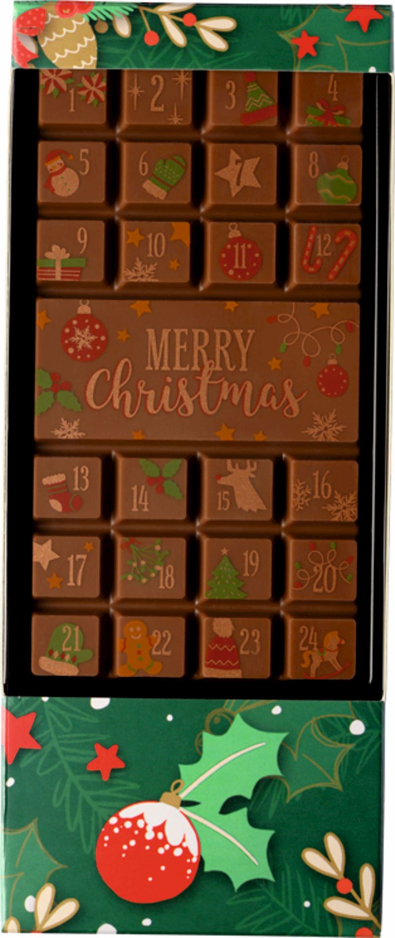 Schokoladen Tafel Advents 70 g Kalender Eisbär Vollmilch 19cm