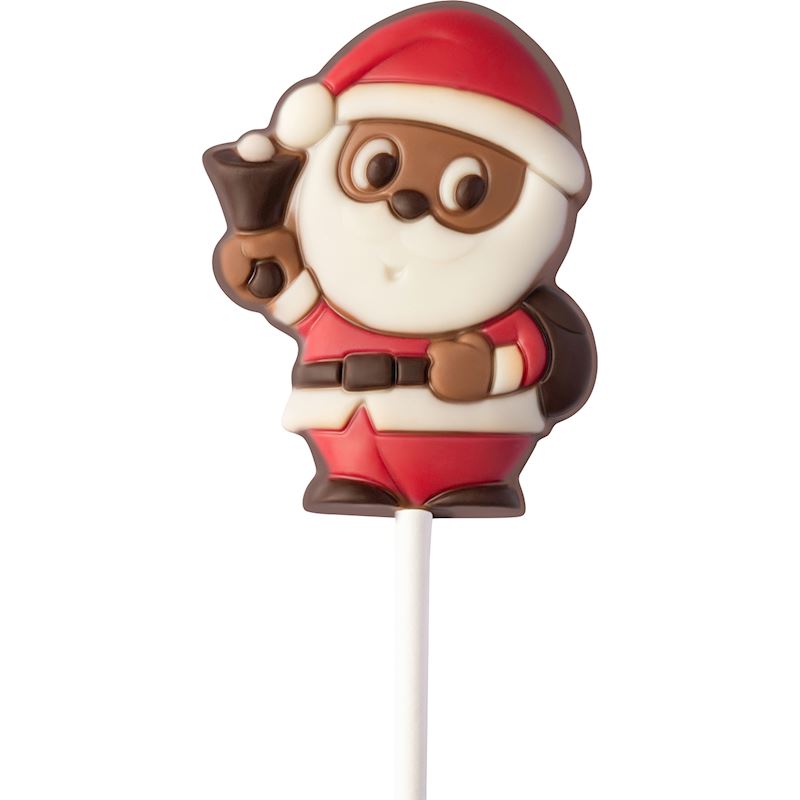 Schokoladen Lolly Weihnachts Mann 25 g, 15.5cm