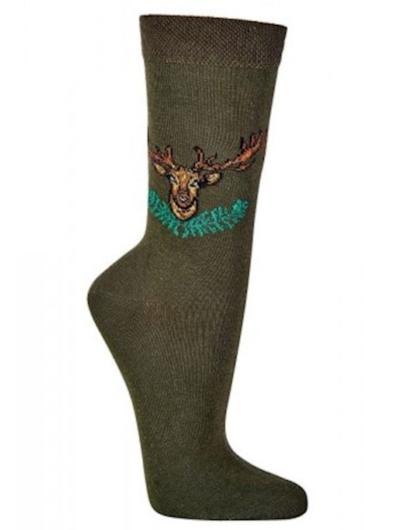 Chaussettes chasseur motif cerf, 1 paire, taille 42-47