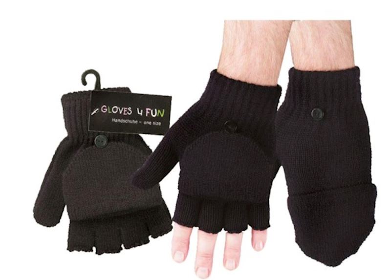 Handschuhe 2 in 1 Fäustlinge One Size Damengrösse