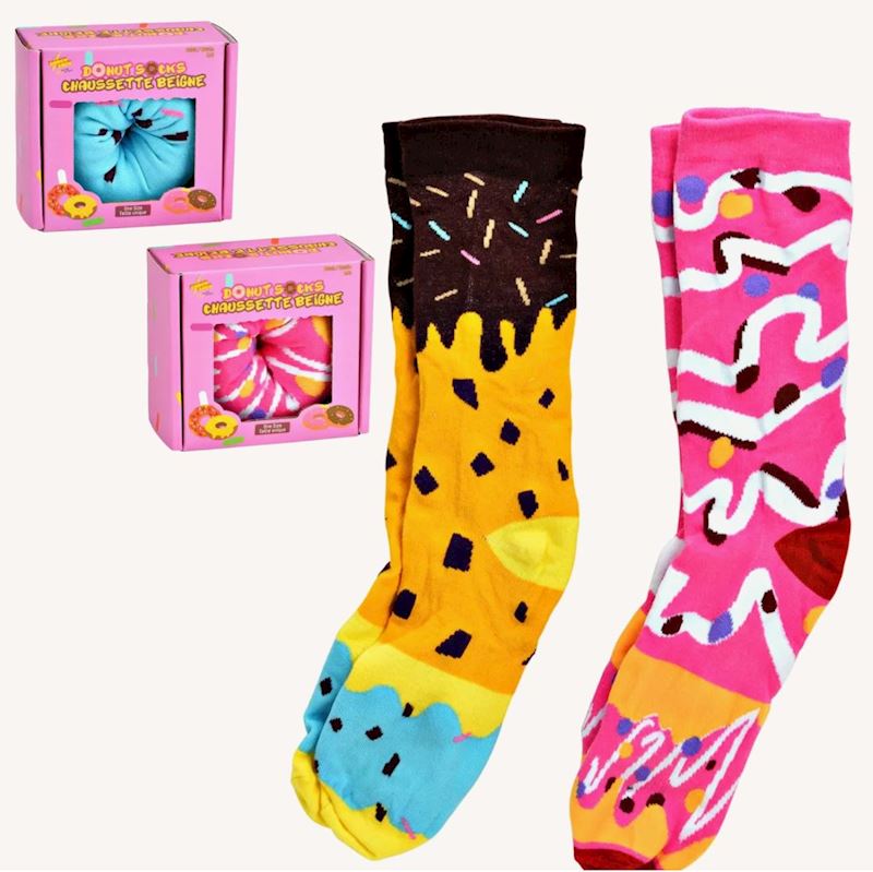 Geschenk Socken Donut 1 Paar Onesize, 2 Farben