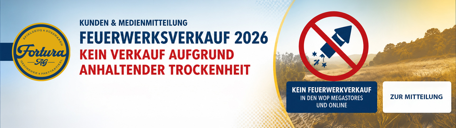 Kunden- und Medienmitteilung zum Feuerwerksverkauf 2026