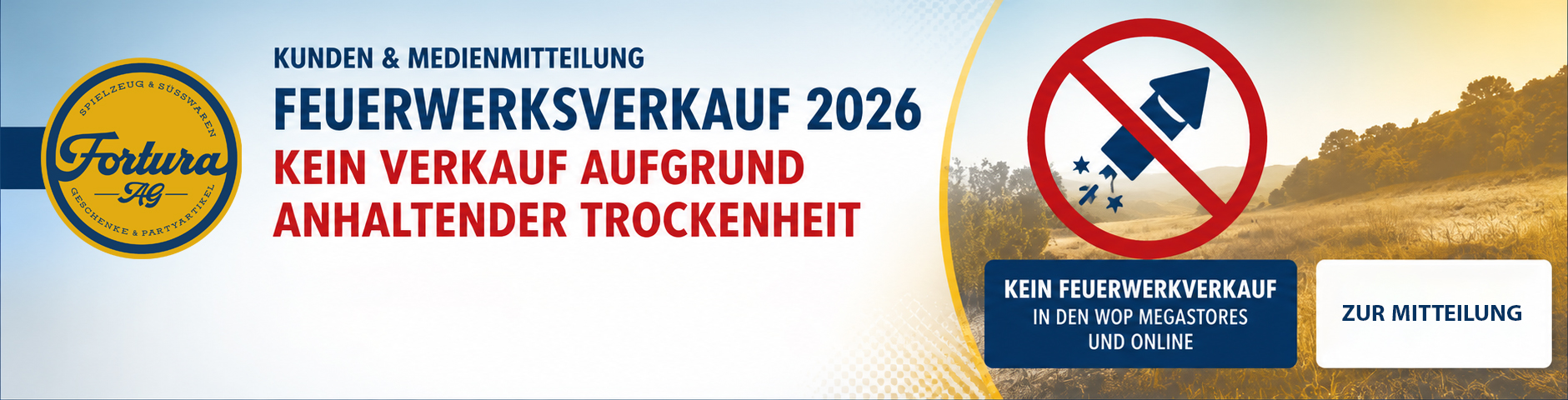 Kunden- und Medienmitteilung zum Feuerwerksverkauf 2026